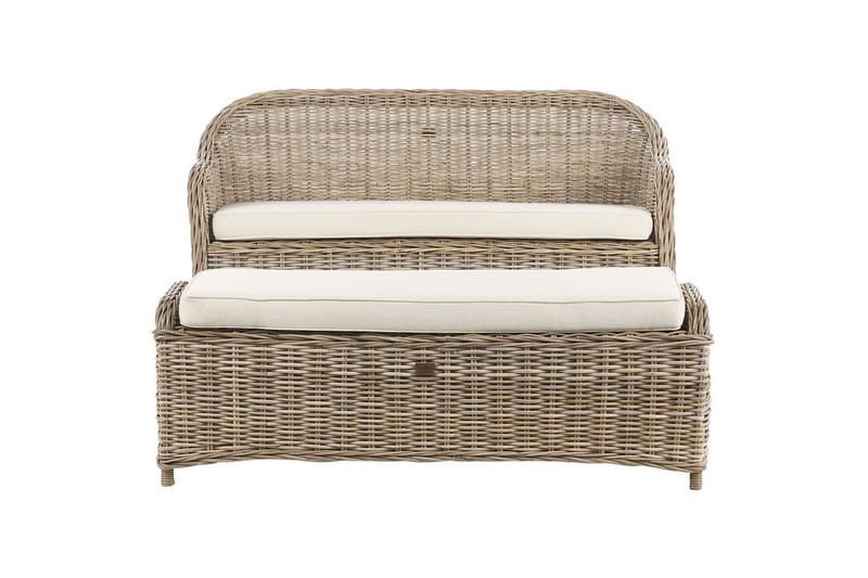 2-sitssoffa med fotpall Susua - Utemöbler & utemiljö - Utesoffa - Trädgårdssoffa