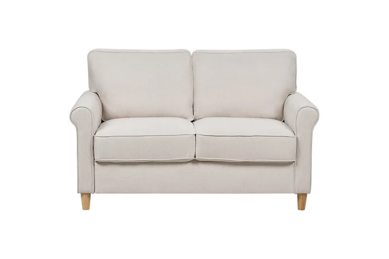 2-sitssoffa Ronneby Beige, ljust trä, Beige, ljust trä