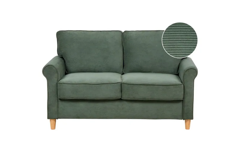 2-sitssoffa Ronneby Grönt, ljust trä, Grönt, ljust trä