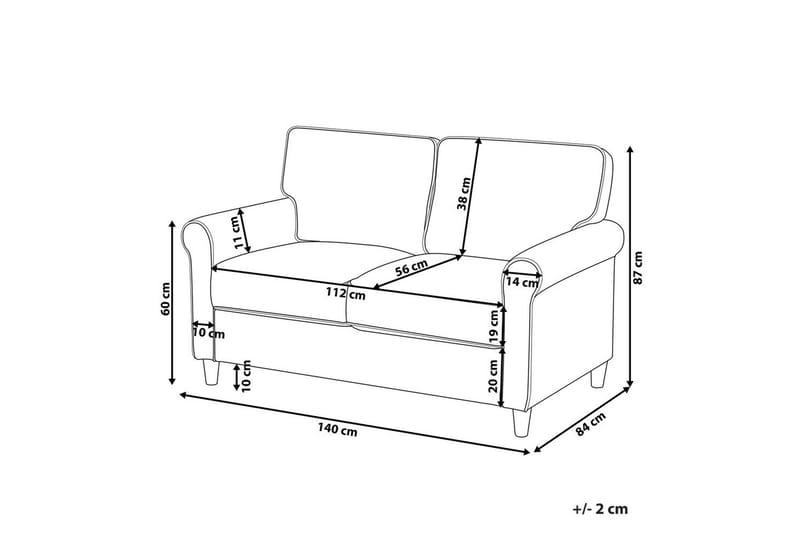 2-sitssoffa Ronneby Grönt, ljust trä - Grönt, ljust trä - Möbler - Soffa - 2 sits soffa