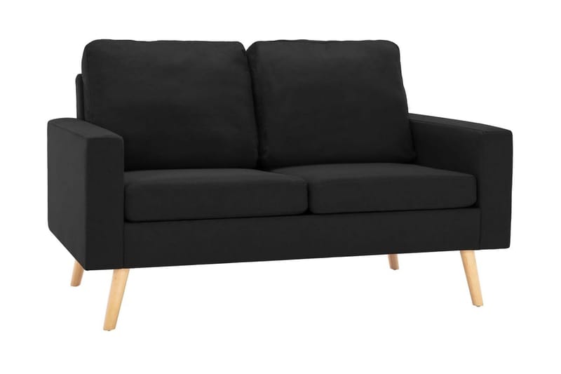 2-sitssoffa svart tyg - Svart - 2 sits soffa