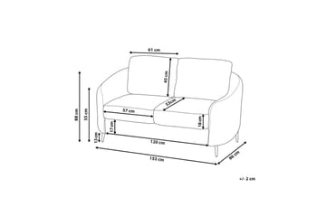 2-sitssoffa Trosa Beige, guld - Beige, guld - Möbler - Soffa - 2 sits soffa