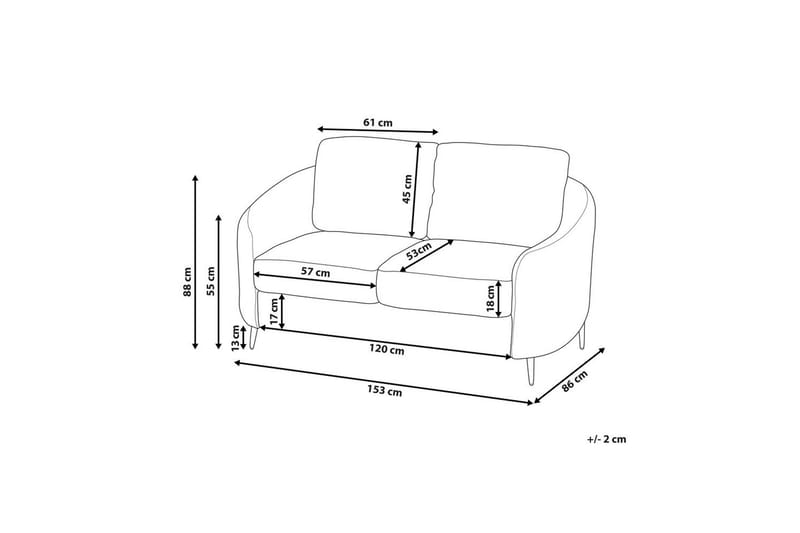 2-sitssoffa Trosa Beige, guld - Beige, guld - Möbler - Soffa - 2 sits soffa