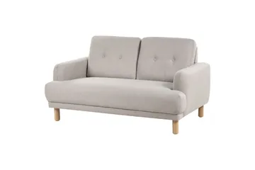 2-sitssoffa Tuve Beige, ljust trä, Polyester - Beige, ljust trä, Polyester - Möbler - Soffa - 2 sits soffa