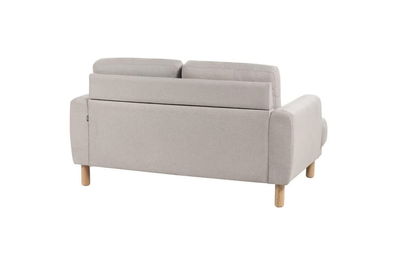 2-sitssoffa Tuve Beige, ljust trä, Polyester - Beige, ljust trä, Polyester - Möbler - Soffa - 2 sits soffa