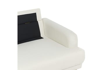 2-sitssoffa Tuve Vit, ljust trä, Polyester - Vit, ljust trä, Polyester - Möbler - Soffa - 2 sits soffa