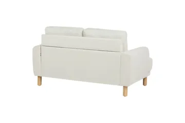 2-sitssoffa Tuve Vit, ljust trä, Polyester - Vit, ljust trä, Polyester - Möbler - Soffa - 2 sits soffa