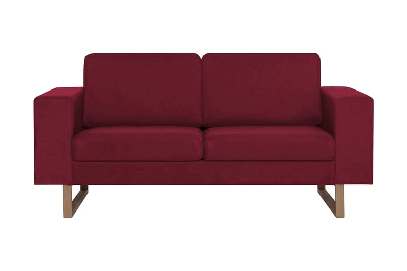 2-sitssoffa tyg vinröd - 2 sits soffa