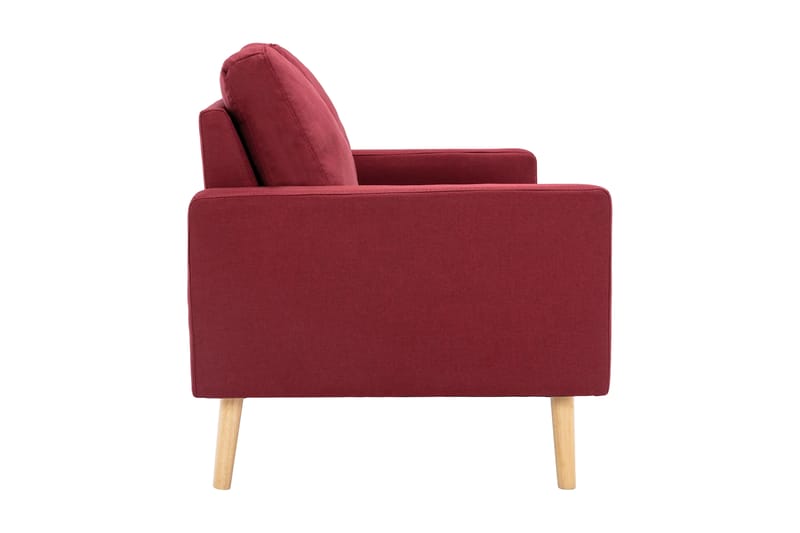 2-sitssoffa vinröd tyg - Röd - 2 sits soffa