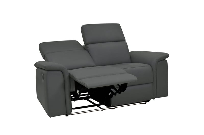 2-sitssoffa Pareli Grå, Läder/PU, Elektrisk vilstol - Grå, Läder/PU, Elektrisk vilstol - Möbler - Soffa - Biosoffa & reclinersoffa