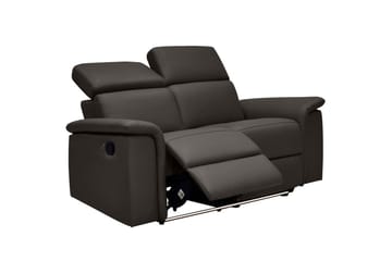 2-sitssoffa Pareli Brun, Läder/PU, Manuell vilstol - Brun, Läder/PU, Manuell vilstol - Möbler - Soffa - Biosoffa & reclinersoffa