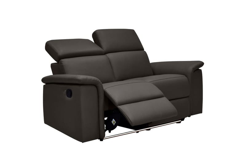 2-sitssoffa Pareli Brun, Läder/PU, Manuell vilstol - Brun, Läder/PU, Manuell vilstol - Möbler - Soffa - Biosoffa & reclinersoffa