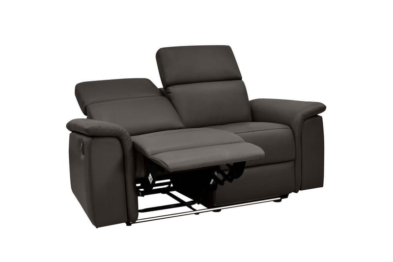2-sitssoffa Pareli Brun, Läder/PU, Manuell vilstol - Brun, Läder/PU, Manuell vilstol - Möbler - Soffa - Biosoffa & reclinersoffa