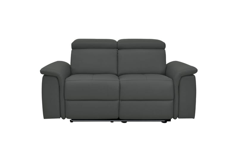 2-sitssoffa Pareli Grå, Läder/PU, Manuell vilstol - Grå, Läder/PU, Manuell vilstol - Möbler - Soffa - Biosoffa & reclinersoffa