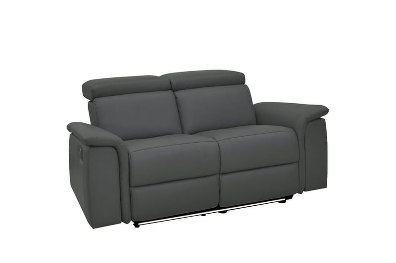 2-sitssoffa Pareli Grå, Läder/PU, Elektrisk vilstol - Grå, Läder/PU, Elektrisk vilstol - Möbler - Soffa - Biosoffa & reclinersoffa