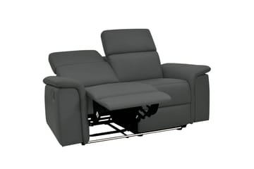 2-sitssoffa Pareli Grå, Läder/PU, Manuell vilstol - Grå, Läder/PU, Manuell vilstol - Möbler - Soffa - Biosoffa & reclinersoffa