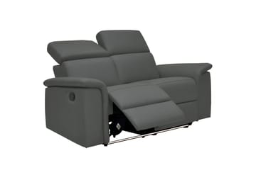 2-sitssoffa Pareli Grå, Läder/PU, Manuell vilstol - Grå, Läder/PU, Manuell vilstol - Möbler - Soffa - Biosoffa & reclinersoffa