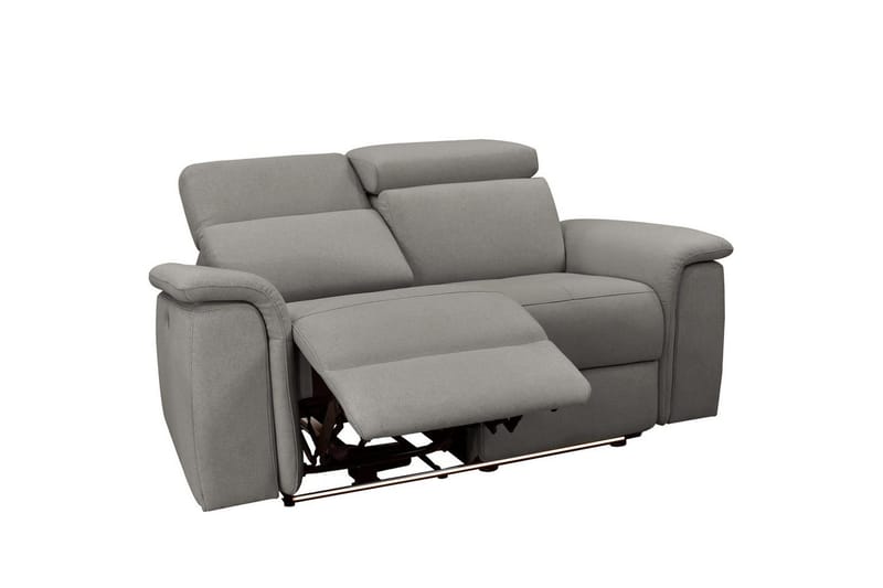 2-sitssoffa Pareli Grå, Sunday tyg, Manuell vilstol - Grå, Sunday tyg, Manuell vilstol - Möbler - Soffa - Biosoffa & reclinersoffa