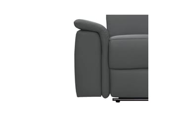 2-sitssoffa Pareli Grå, Läder/PU, Manuell vilstol - Grå, Läder/PU, Manuell vilstol - Möbler - Soffa - Biosoffa & reclinersoffa