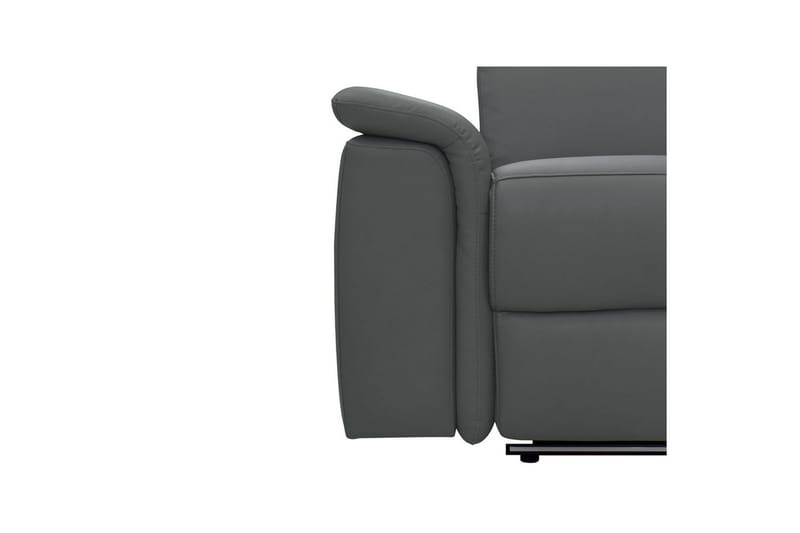 2-sitssoffa Pareli Grå, Läder/PU, Manuell vilstol - Grå, Läder/PU, Manuell vilstol - Möbler - Soffa - Biosoffa & reclinersoffa