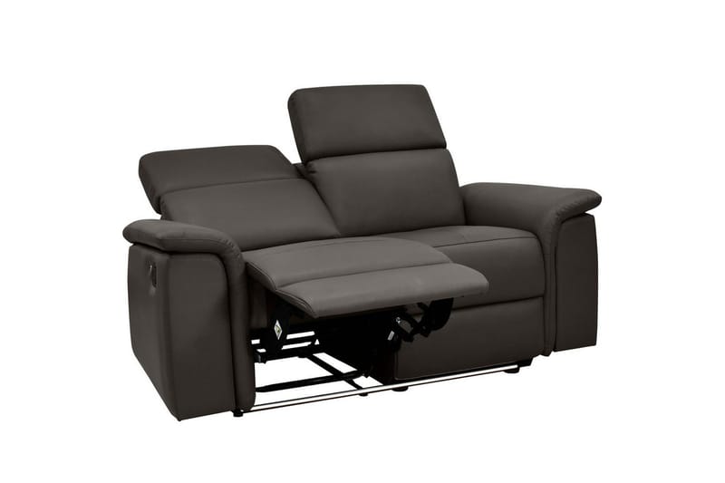 2-sitssoffa Pareli Brun, Läder/PU, Manuell vilstol - Brun, Läder/PU, Manuell vilstol - Möbler - Soffa - Biosoffa & reclinersoffa