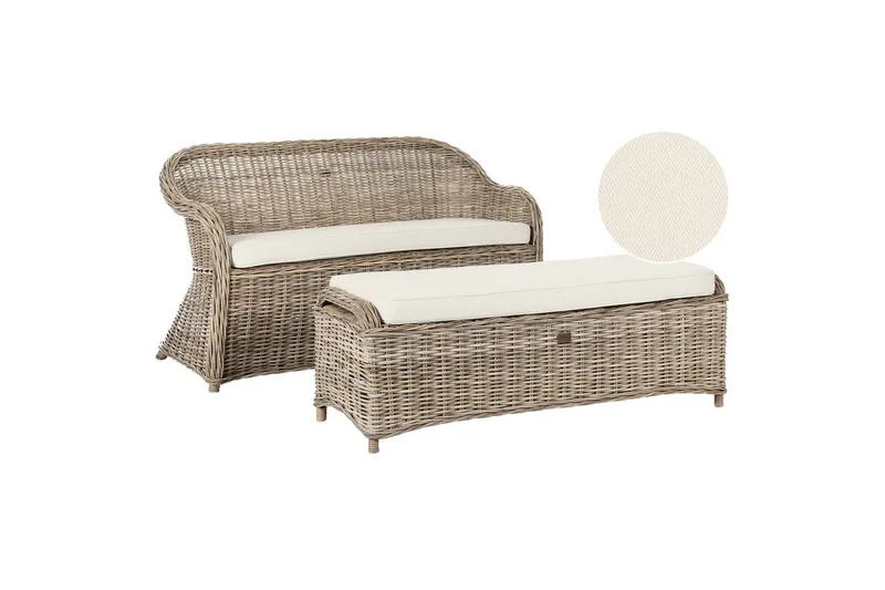 2.5-sitssoffa med fotpall Susua