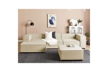 3-sits Hörnsoffa med fotpall Aprica Högervänd - Högervänd - Möbler - Soffa - Divansoffa & schäslongsoffa - 3 sits soffa med divan