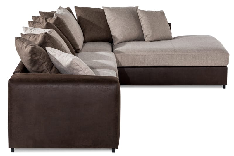 3-sits Havanna Schäslong Höger Kuvertkuddar - Brun|Beige - 3 sits soffa med divan - Divansoffa & schäslongsoffa
