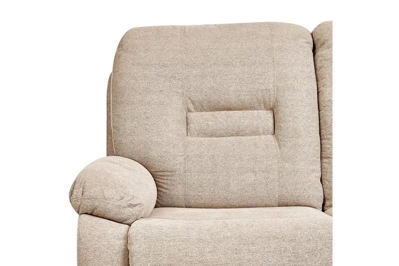 3-sits Reclinersoffa manuell Bergen Beige, svart - Beige, svart - Möbler - Soffa - Biosoffa & reclinersoffa