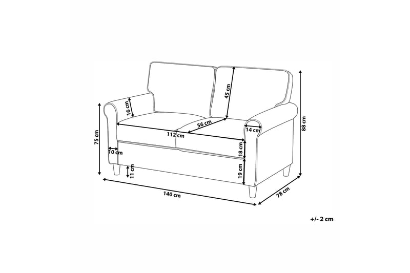 2-sits Soffa Warnstaff - Grå - Möbler - Soffa - 3 sits soffa