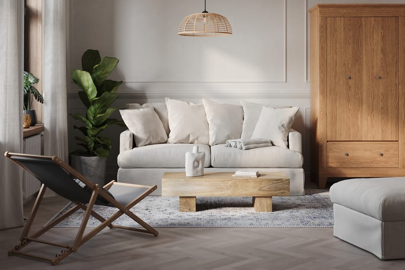 3-sits Soffa Armunia Tvättbar & avtagbar klädsel - Beige - 3 sits soffa