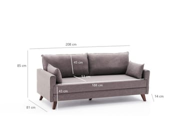 3-sits Soffa Burundi - Brun - Möbler - Soffa - 3 sits soffa