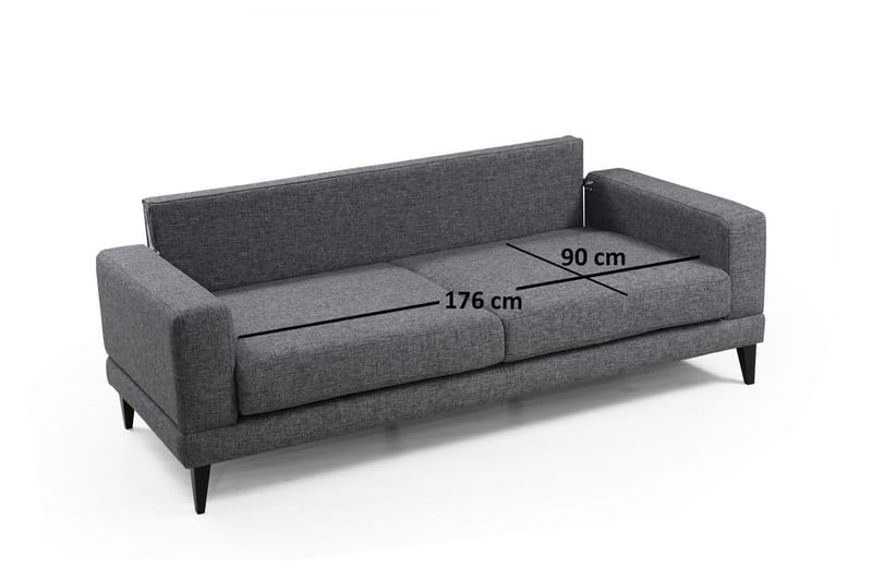 3-Sits Soffa Maner - Grå - Möbler - Soffa - 3 sits soffa