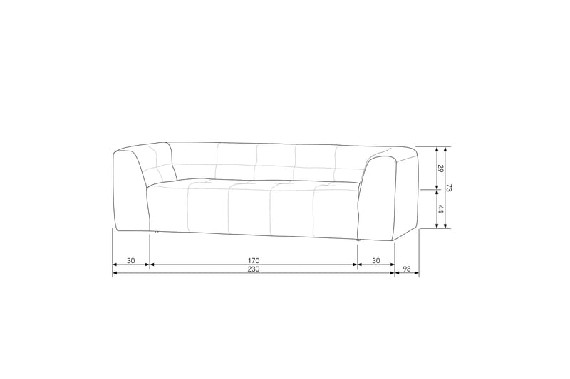 3-sits Soffa Oryol - Sand - 3 sits soffa