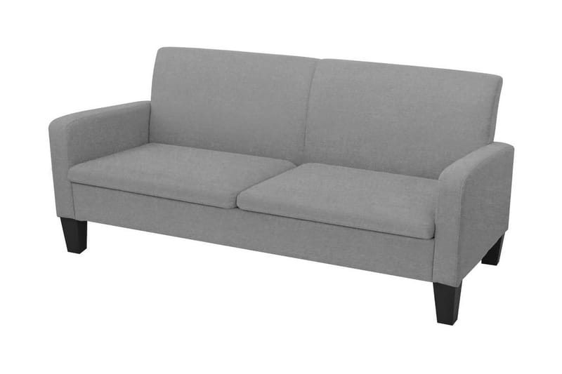 3-sitssoffa 180x65x76 cm ljusgrå - Grå - 3 sits soffa