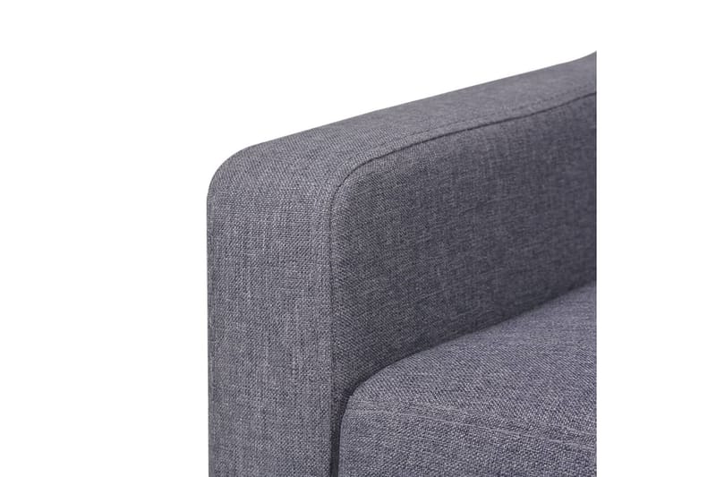 3-sitssoffa i tyg grå - Grå - 3 sits soffa