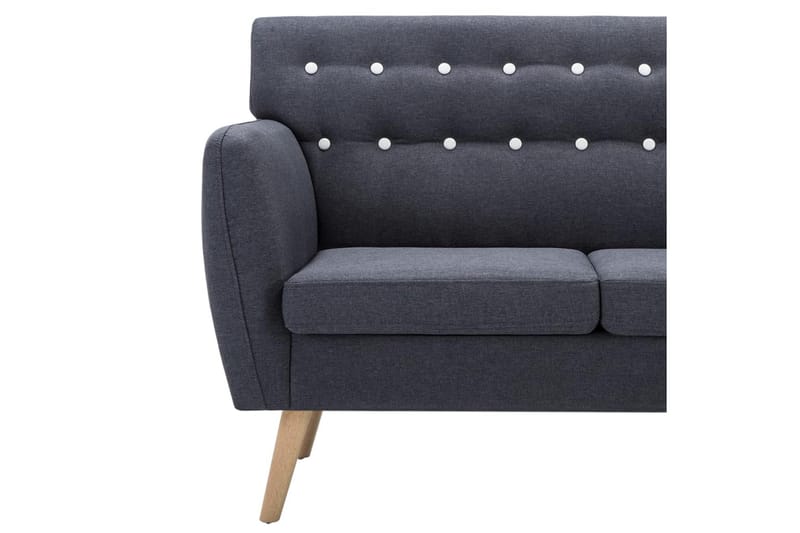 3-sitssoffa med tygklädsel 172x70x82 cm mörkgrå - Grå - 3 sits soffa