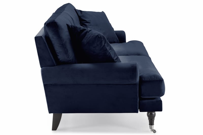 Andrew 3-sits Sammetssoffa - Blå - Möbler - Soffa - Howardsoffa