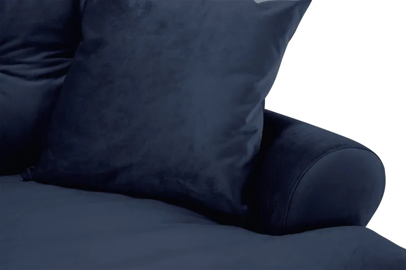 Andrew 3-sits Sammetssoffa - Blå - Möbler - Soffa - Howardsoffa