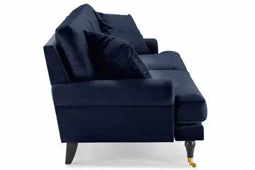 Andrew 3-sits Sammetssoffa - Blå - Möbler - Soffa - Howardsoffa