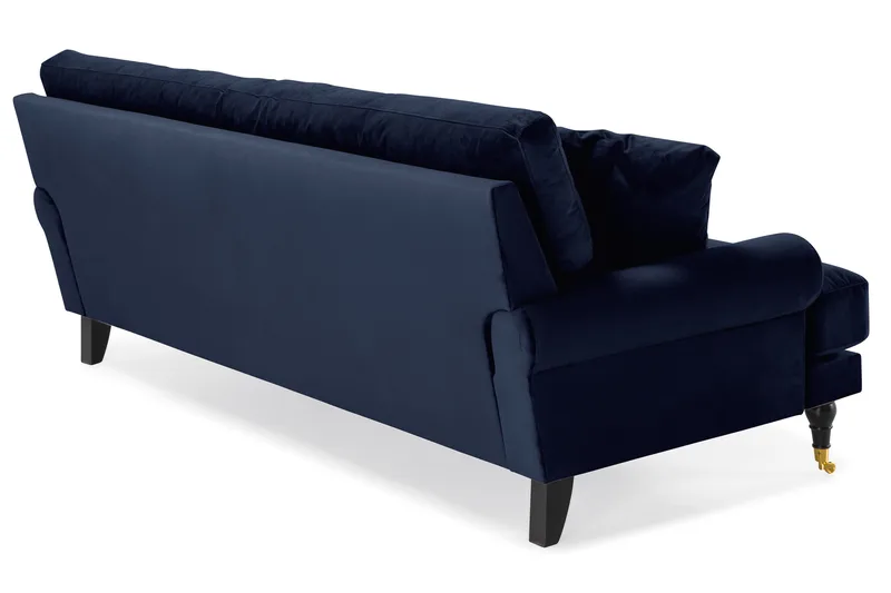 Andrew 3-sits Sammetssoffa - Blå - Möbler - Soffa - Howardsoffa