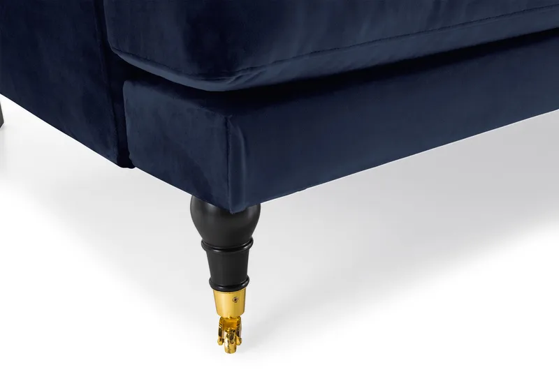 Andrew 3-sits Sammetssoffa - Blå - Möbler - Soffa - Howardsoffa