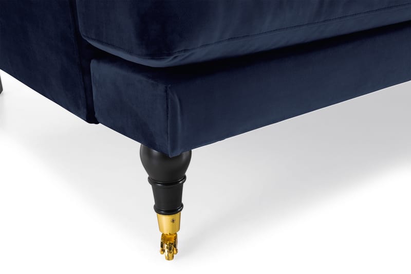 Andrew 3-sits Sammetssoffa - Blå - Möbler - Soffa - Howardsoffa