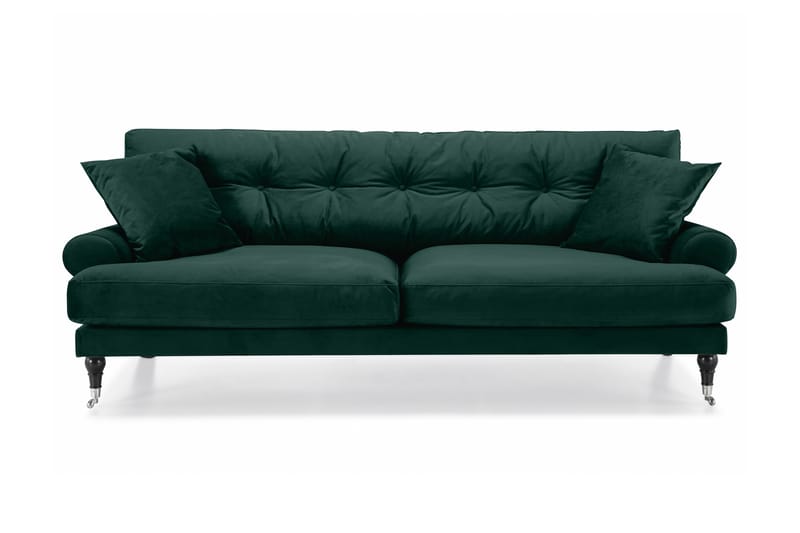 Andrew 3-sits Sammetssoffa - Grön - Möbler - Soffa - Sammetssoffa