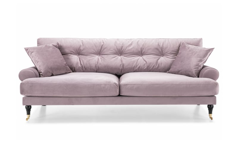 Andrew 3-sits Sammetssoffa - Lila - Möbler - Soffa - Sammetssoffa