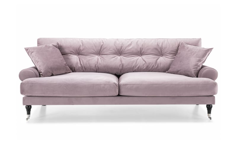Andrew 3-sits Sammetssoffa - Lila - Möbler - Soffa - Sammetssoffa