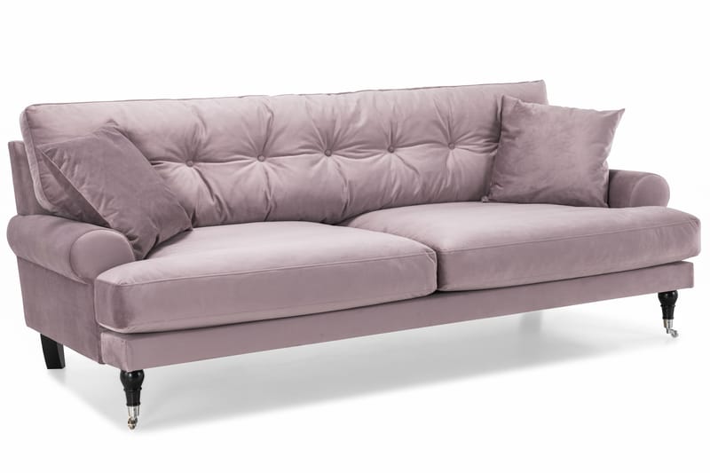 Andrew 3-sits Sammetssoffa - Lila - Möbler - Soffa - Sammetssoffa