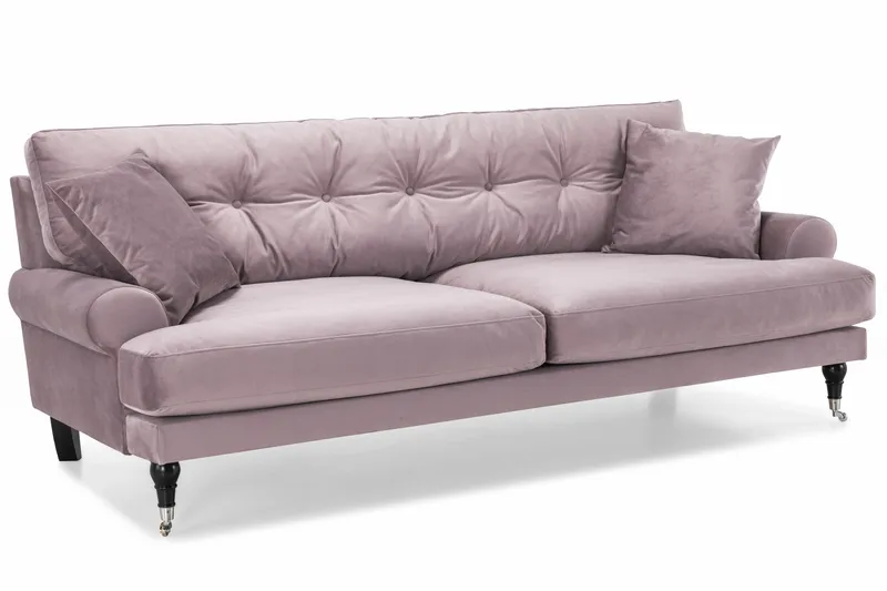 Andrew 3-sits Sammetssoffa - Lila - Möbler - Soffa - Howardsoffa