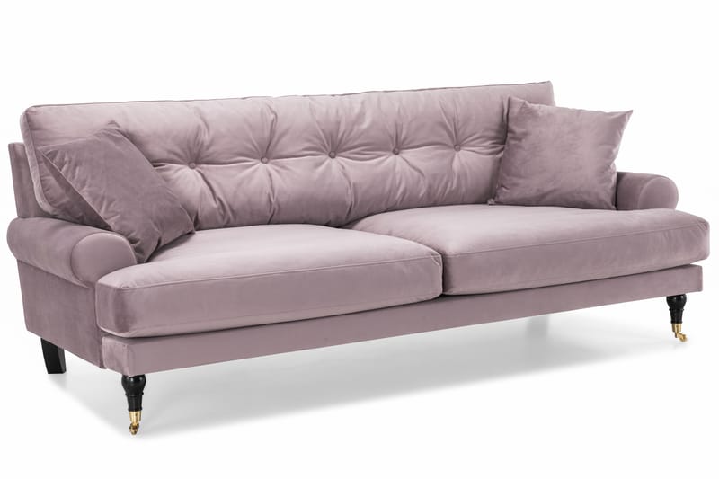 Andrew 3-sits Sammetssoffa - Lila - Möbler - Soffa - Sammetssoffa