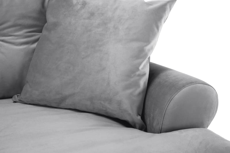 Andrew 3-sits Sammetssoffa - Ljusgrå - Möbler - Soffa - Howardsoffa